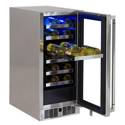 Lynx Grills 15" 20 Bottle Wine Cellar  | Striking effect—blue interior lighting Lynx Grills 15" 20 Bottle Wine Cellar  | Striking effect—blue interior lighting