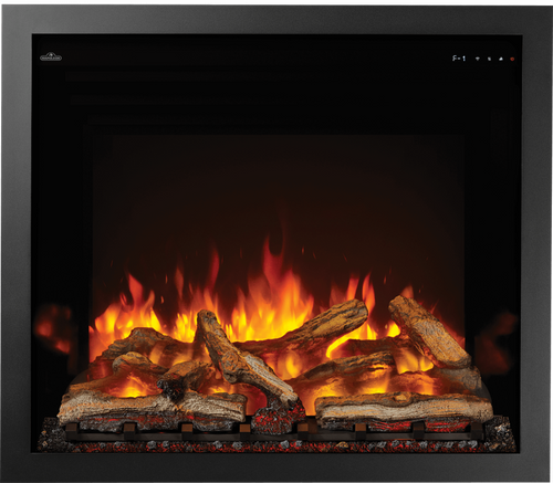Napoleon 42" Elevation Electric Fireplace | The most realistic electric fireplace featuring the featuring robust three-dimensional flames to give you depth and glow in conjunction with the realistic premium Split Oak Logs