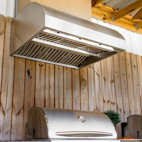 Blaze 36" Stainless Steel Outdoor Vent Hood | Extreme performance allows the hood to be installed higher above the grill Blaze 36" Stainless Steel Outdoor Vent Hood | Extreme performance allows the hood to be installed higher above the grill