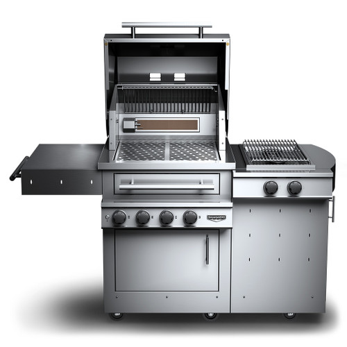 Kalamazoo K500 Freestanding Hybrid Fire Grill with Side Burner