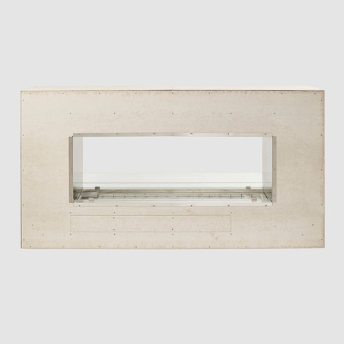 Outdoor Greatroom 72" See Through Ready to Finish Gas Fireplace | Fireplace opening enclosure is lined with stainless steel