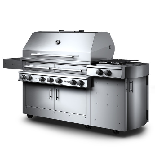 Kalamazoo K1000 Freestanding Hybrid Fire Grill with Burner | Available in marine-grade stainless steel Kalamazoo K1000 Freestanding Hybrid Fire Grill with Burner | Available in marine-grade stainless steel