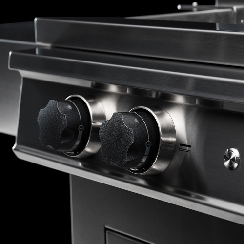 Kalamazoo K750 Gaucho Freestanding Wood-Fired Grill with Side Burner | Two high-powered gas burners, 24,000 BTUs each, quickly light a wood or charcoal fire Kalamazoo K750 Gaucho Freestanding Wood-Fired Grill with Side Burner | Two high-powered gas burners, 24,000 BTUs each, quickly light a wood or charcoal fire