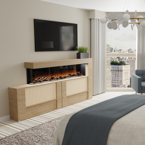 Dimplex Ignite Ultra 100-Inch Linear Electric Fireplace | Four installation options and Flame Connect App control provide exceptional versatility and convenience.