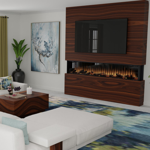 Dimplex Ignite Ultra 100-Inch Linear Electric Fireplace | 3 natural crackling fire sound options to enhance the ambiance of the fire