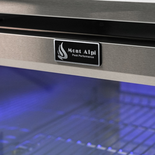 Mont Alpi 6-Burner Deluxe Island with a 90-Degree Corner and a Fridge Cabinet | Mont Alpi Outdoor Rated Refrigerator Mont Alpi 6-Burner Deluxe Island with a 90-Degree Corner and a Fridge Cabinet | Mont Alpi Outdoor Rated Refrigerator