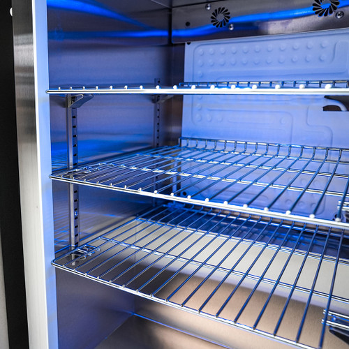 Mont Alpi 4-Burner Deluxe Island with a Kegerator, Beverage Center and Fridge Cabinet | Refrigerator Shelving Mont Alpi 4-Burner Deluxe Island with a Kegerator, Beverage Center and Fridge Cabinet | Refrigerator Shelving