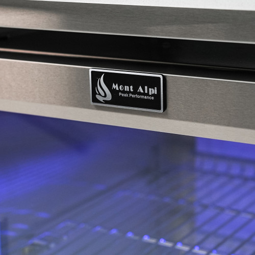 Mont Alpi 4-Burner Deluxe Island with a Kegerator, Beverage Center and Fridge Cabinet | Outdoor Rated Refrigerator Mont Alpi 4-Burner Deluxe Island with a Kegerator, Beverage Center and Fridge Cabinet | Outdoor Rated Refrigerator