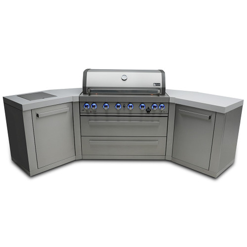 Mont Alpi 6-Burner Island with 45-Degree Corners | 6-burner grill unit - 43"x23"x47"
