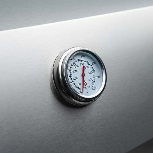 Mont Alpi 6-Burner Island with a 90-Degree Corner and Beverage Center | Temperature gauge Mont Alpi 6-Burner Island with a 90-Degree Corner and Beverage Center | Temperature gauge