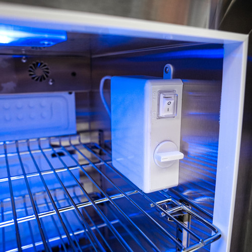 Mont Alpi 6-Burner Island with a 90-Degree Corner and Beverage Center | Temperature Control Mont Alpi 6-Burner Island with a 90-Degree Corner and Beverage Center | Temperature Control