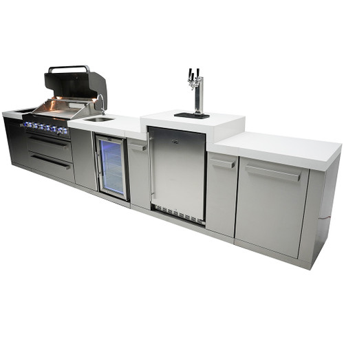 Mont Alpi 6-Burner Island with a Kegerator and a Beverage Center | Right side cabinet - 25"x23"x35"