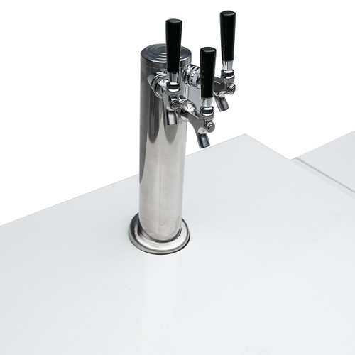 Mont Alpi 6-Burner Island with a Kegerator and a Beverage Center | 3 Tap Keg