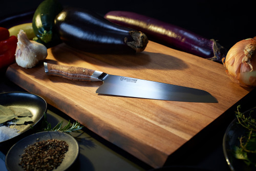 Steelport 8" Carbon Chef Knife | The combination of finesse and durability, this knife is ideal for any cutting style such as slicing, rocking or pushcutting, versatile enough for meat, fish, vegetables and herbs, making this the ideal blade for either collector or minimalist Steelport 8" Carbon Chef Knife | The combination of finesse and durability, this knife is ideal for any cutting style such as slicing, rocking or pushcutting, versatile enough for meat, fish, vegetables and herbs, making this the ideal blade for either collector or minimalist
