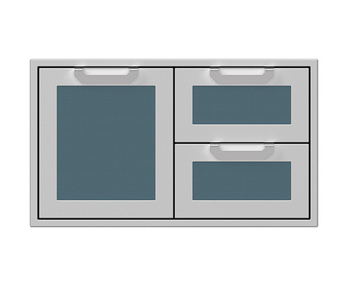 Hestan 36" Outdoor Drawer/Door Combo | Pacific Fog
