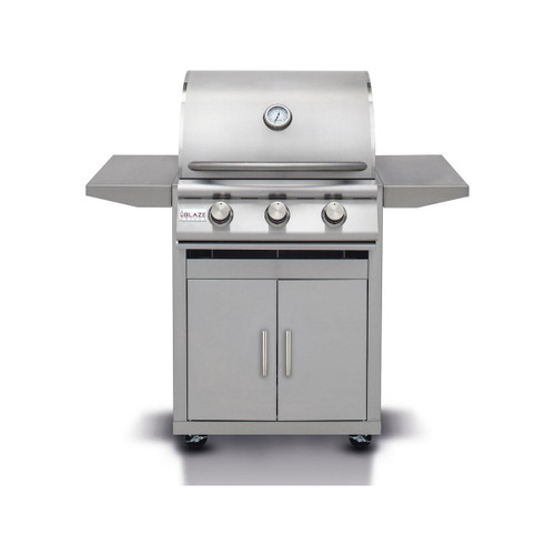 Blaze LBM 25-Inch Freestanding Gas Grill| Double-lined grill hood