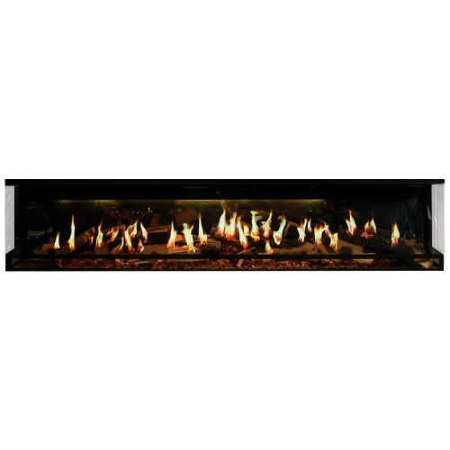 Ortal Holographic 74-Inch Electric Fireplace | Adjustable Ultra-Realistic Holographic 3D Flames w/ Crackling Sounds