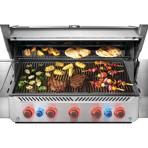 Napoleon Prestige 665 RSIB Freestanding Gas Grill |  LED Control Knobs illuminate for nighttime entertaining and feature SafetyGlow Napoleon Prestige 665 RSIB Freestanding Gas Grill |  LED Control Knobs illuminate for nighttime entertaining and feature SafetyGlow