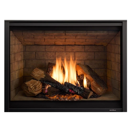 Heat N Glo 8KX 42-Inch Direct Vent Gas Fireplace | DYNAMIC THERMOSTAT - Tapers flames with rising temps to maintain comfort level.