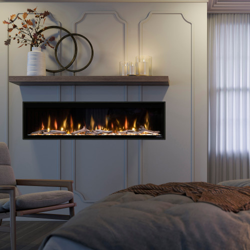 Dimplex Ignite Evolve 60-Inch Electric Fireplace | Enjoy the ambiance of a fire indoors or outdoors, even in warmer months, by turning off the heater using the controls