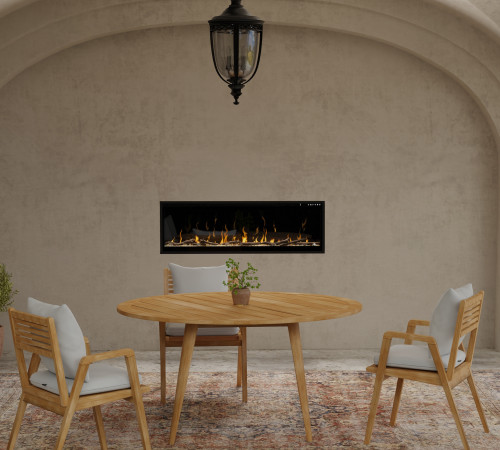 Dimplex Ignite XL 50-Inch Linear Electric Fireplace | From cozy nights on the deck to lively gatherings, Ignite XL® is certified for outdoor use, bringing warmth and ambiance wherever life happens