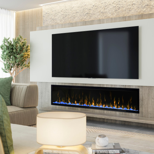 Dimplex 74" Ignite XL Built-In Linear Electric Fireplace | Quickly warms a room by delivering maximum heat output for a pre-determined amount of time.