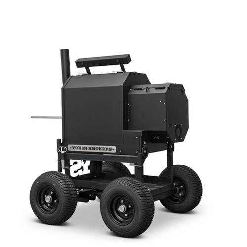 Yoder Smokers YS480S Outlander | The integrated steering axle allows for 22% degrees of wheel angle making tight quarters a breeze to handle Yoder Smokers YS480S Outlander | The integrated steering axle allows for 22% degrees of wheel angle making tight quarters a breeze to handle
