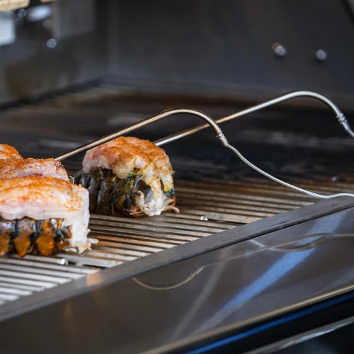 Blaze LTE PRO 40-Inch 5-Burner Built-In Gas Grill​​ | Includes 3 meat probes, rotisserie kit, and stainless steel taco warming rack