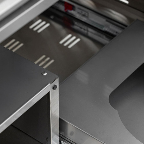 Blaze LTE PRO 40" Built-In Gas Griddle with Cart | Internal storage shelf divides the space into 2 separate compartments Blaze LTE PRO 40" Built-In Gas Griddle with Cart | Internal storage shelf divides the space into 2 separate compartments