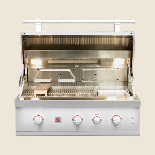 Summerset Quest 36" Built-In Gas Grill | 18,000 BTU Stainless Steel U-Tube Burners and a 13,000 BTU Angled Infrared Back Burner Summerset Quest 36" Built-In Gas Grill | 18,000 BTU Stainless Steel U-Tube Burners and a 13,000 BTU Angled Infrared Back Burner