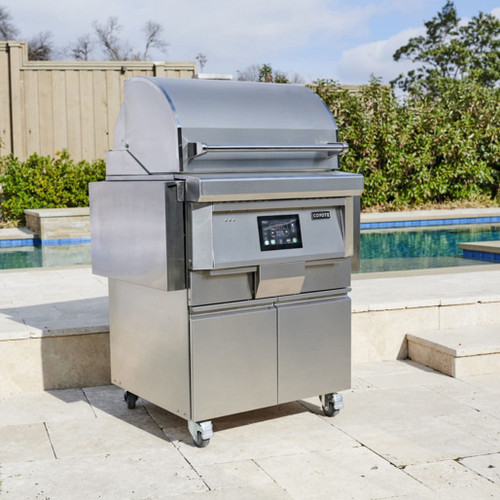 Coyote Outdoor Living 28" Pellet Grill on Cart | Double-walled canopy with gasket Coyote Outdoor Living 28" Pellet Grill on Cart | Double-walled canopy with gasket