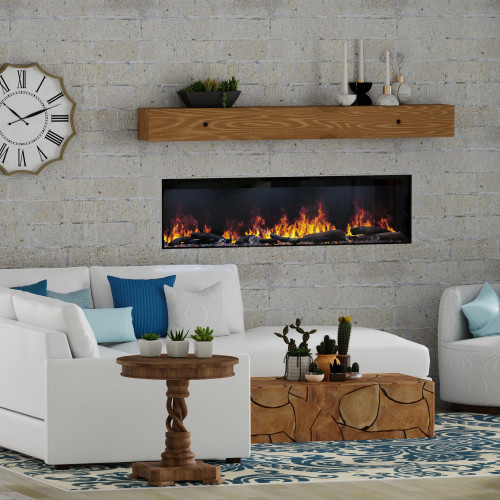 Dimplex Optimyst 66-Inch Linear Electric Fireplace | The Optimyst® provides a complete sensory experience with the option to emit a crackling sound at your chosen volume level.
