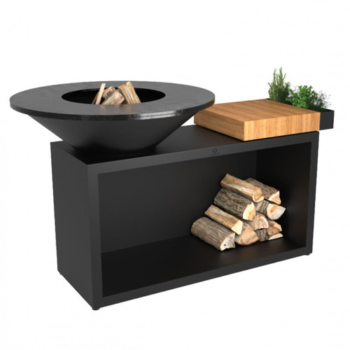 OFYR 100 Island Corten Wood-Fired Flat Top Grill | Use of a cover is recommended
 OFYR 100 Island Corten Wood-Fired Flat Top Grill | Use of a cover is recommended