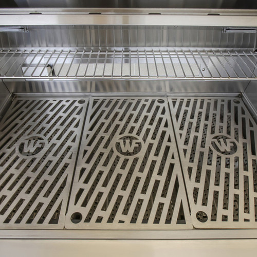 Wildfire Ranch Pro 36" Freestanding Black Stainless Steel Gas Grill | Thick laser-cut 304 stainless steel cooking grates allow food to cook evenly without drying out