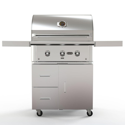 Wildfire Ranch Pro 30" Freestanding Gas Grill | Stainless Gas Grill with Stainless Steel Cart