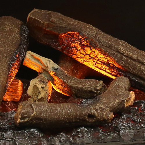 Dimplex Optimyst e-Matrix 37-Inch Right Corner Water Vapor Electric Fireplace | To add a sense of realism to the finished look, the e-MatriX comes with a charred log set.