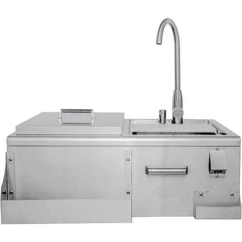 Blaze 30-Inch Beverage Center with Sink & Ice Bin Cooler | Sleek design with curved edges
