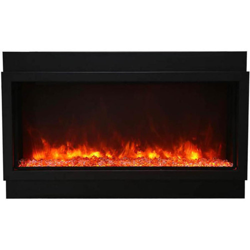 Amantii Panorama Series Deep 60" Built-In Electric Fireplace | Programmable timer & thermostat allows you to decide the temperature of the room.
