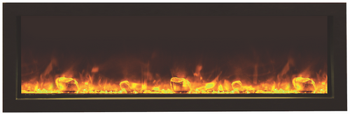 Amantii Panorama Series Deep 72" Built-In Electric Fireplace | Flame can be used with or without heat for year-round use
