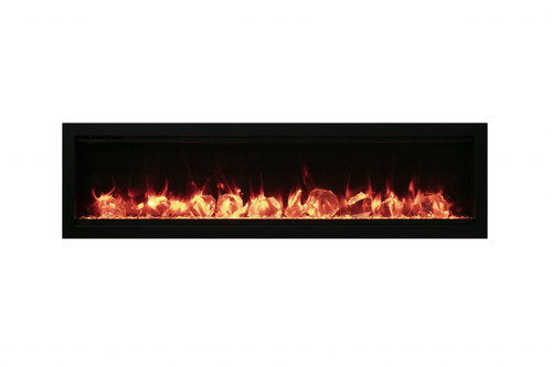 Amantii Symmetry 88" Bespoke Indoor/Outdoor Electric Fireplace | Set up the temperature you want the room to be and the heat will turn off once the temperature has been reached.