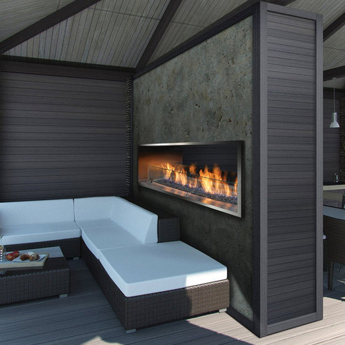 Barbara Jean 48" See-Through Outdoor Linear Fireplace | Perfect Addition to Any Home 