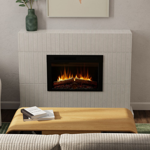 Dimplex Vital Spark 26-Inch Electric Firebox | Cool‑touch front glass enhances safety for homes with children and pets.