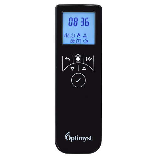 Dimplex Optimyst Revive 25-Inch Water Vapor Fireplace | Control the fireplace directly from the palm of your hand with the included remote control.