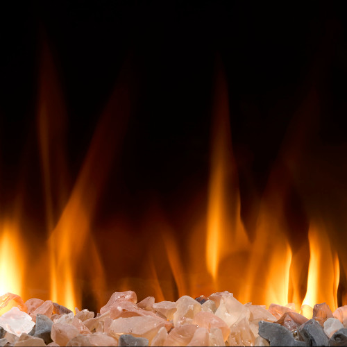 Dimplex Vital Sense 50-Inch Electric Fireplace | Hyper‑realistic LED flame effect creates a clean, modern focal point with vibrant, lifelike flames.
