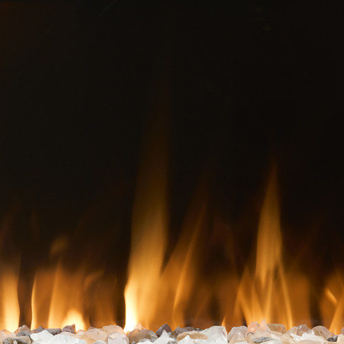Dimplex Vital Sense 60-Inch Electric Fireplace | Hyper‑realistic LED flame effect creates a clean, modern focal point with vibrant, lifelike flames.