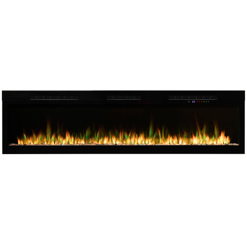 Dimplex Vital Sense 74-Inch Electric Fireplace | Install recessed or wall-mounted with included brackets to suit your space.