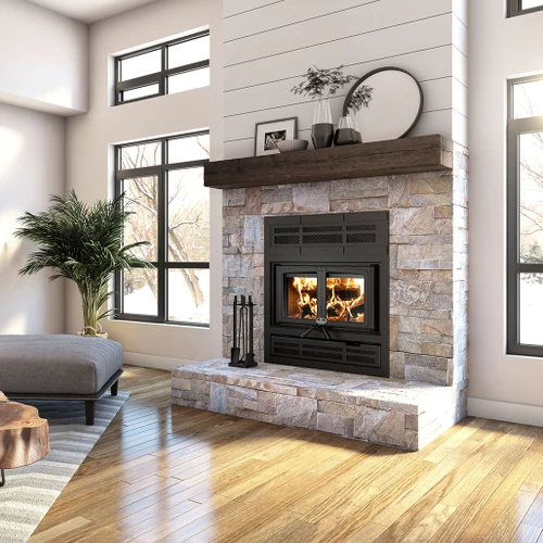 Osburn Everest III Wood Fireplace |  Capable of heating up to 2,500 square feet, it serves as an ideal alternative heat source for your home.