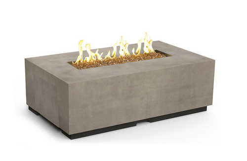 American Fyre Designs Legend Rectangular Gas Fire Table | Unique burner is rated for 65,000 BTU to provide a bright flame