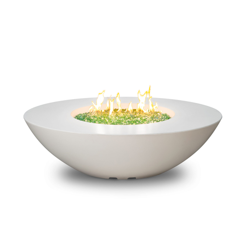 American Fyre Designs Calais Oval 60-Inch Fire Table | Individually handcrafted and finishes shown are subject to slight texture and color variation
