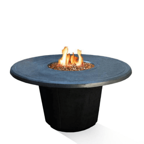 American Fyre Designs Cosmopolitan Round 48-Inch Fire Table | Individually handcrafted and finishes shown are subject to slight texture and color variation
